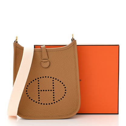 Hermes Taurillon Clemence Amazone Evelyne TPM Biscuit Nata 11 of 11