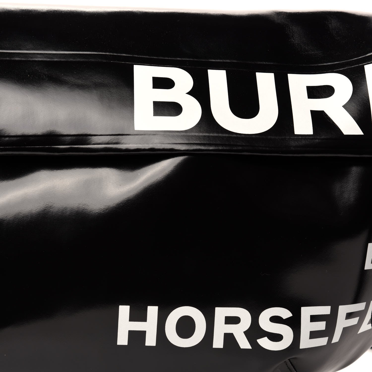 Burberry Coated Canvas Horseferry Print Extra Large Bum Bag Black 9 of 9