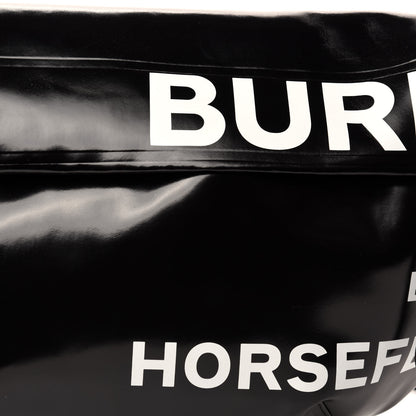 Burberry Coated Canvas Horseferry Print Extra Large Bum Bag Black 9 of 9