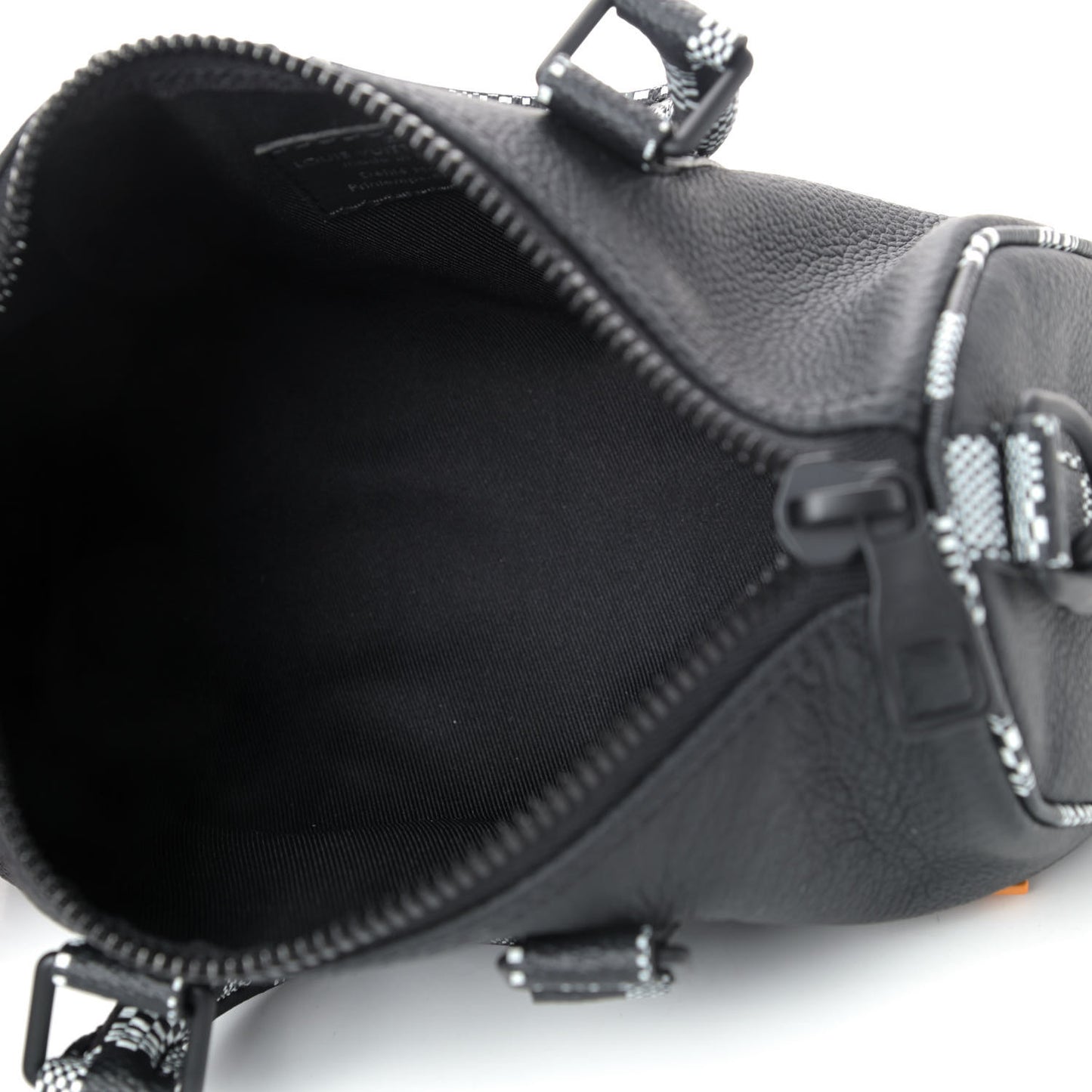 Calfskin Damier Distorted Keepall XS Black