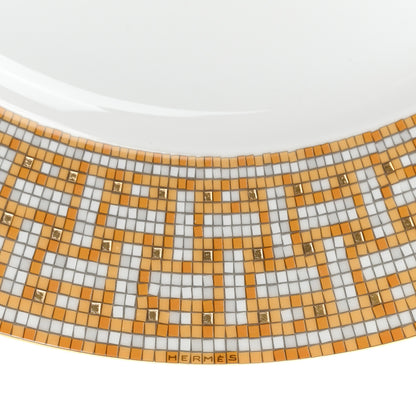 Hermes Porcelain Mosaique Au 24 Gold Dinner Plate Set of 2 4 of 6