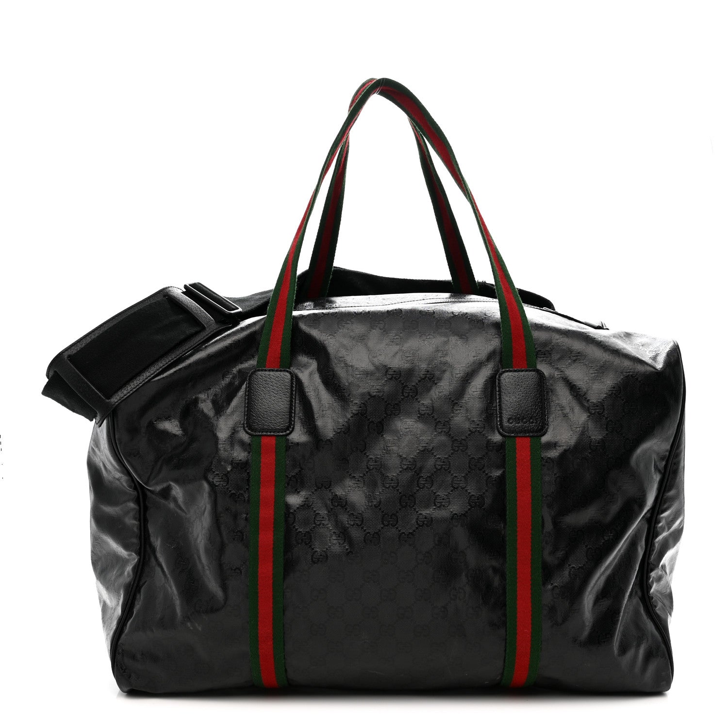 Gucci Crystal Monogram Web Large Duffle Bag Black 1 of 15