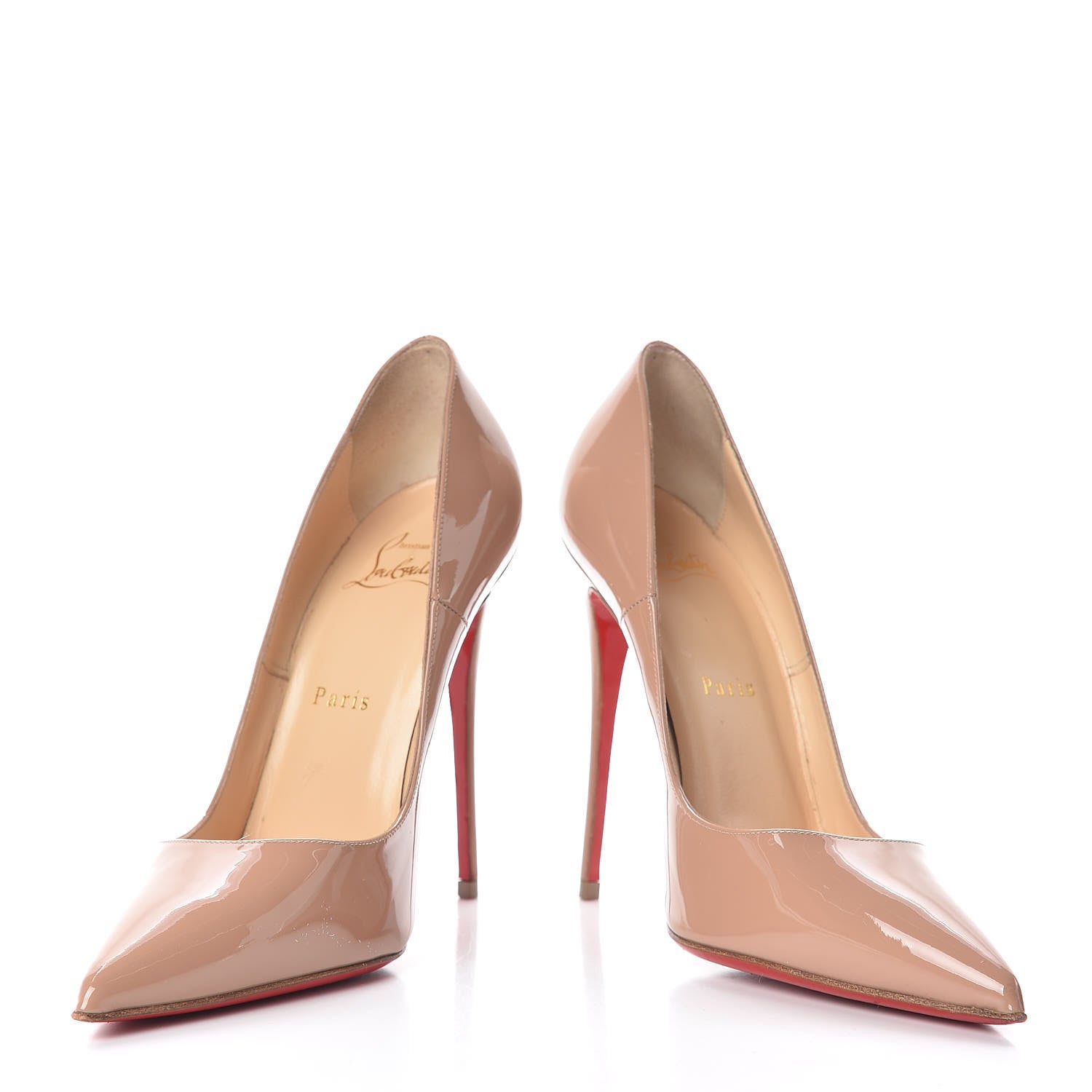 Christian Louboutin Patent So Kate 120 Pumps 38 Nude 5 of 10