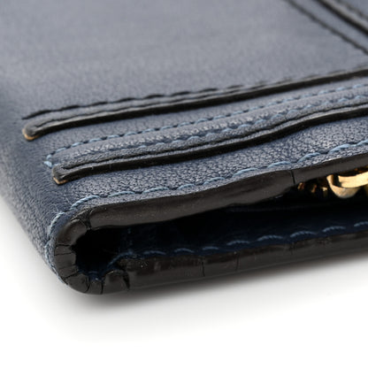 Chloe Grained Calfskin Marcie Long Zip Around Wallet Dark Blue 13 of 14