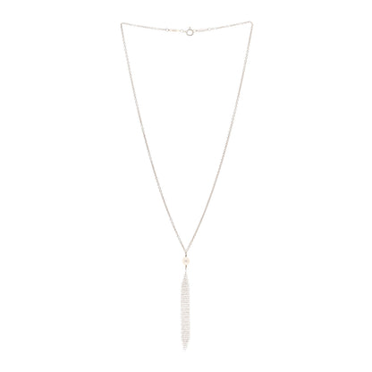 Tiffany Sterling Silver Pearl Elsa Peretti Mesh Pendant Necklace 3 of 4