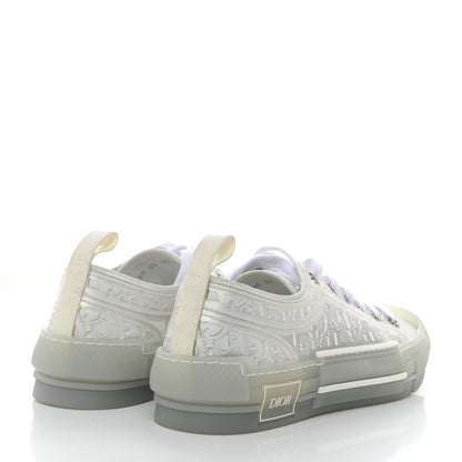 Christian Dior PVC Oblique Embossed Mens B23 Low Top Sneakers 42 White 4 of 10