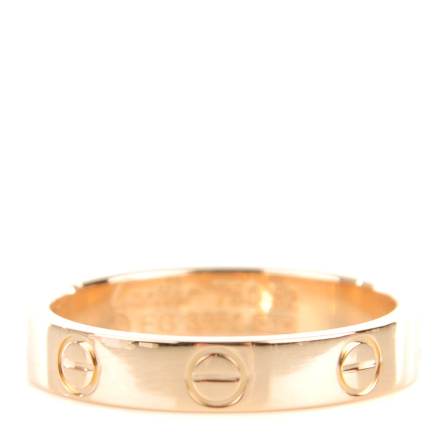 18K Pink Gold 4mm LOVE Wedding Band Ring 52 6