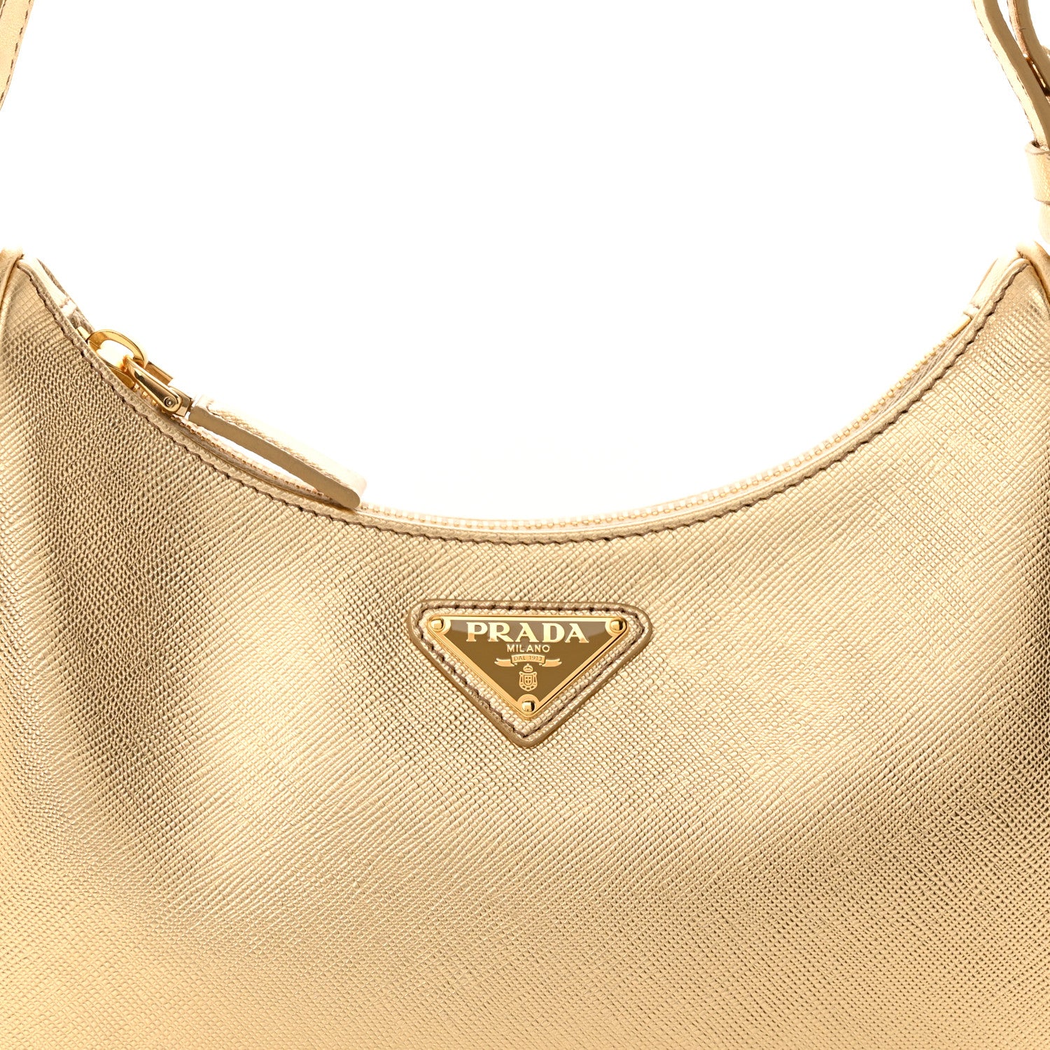 Prada Saffiano Lux Mini Re-Edition Shoulder Bag Platino 8 of 10