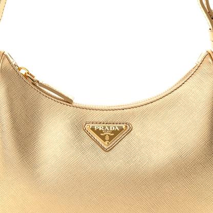 Prada Saffiano Lux Mini Re-Edition Shoulder Bag Platino 8 of 10