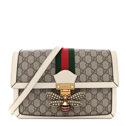 Gucci GG Supreme Monogram Medium Queen Margaret Shoulder Bag Mystic White 1 of 20
