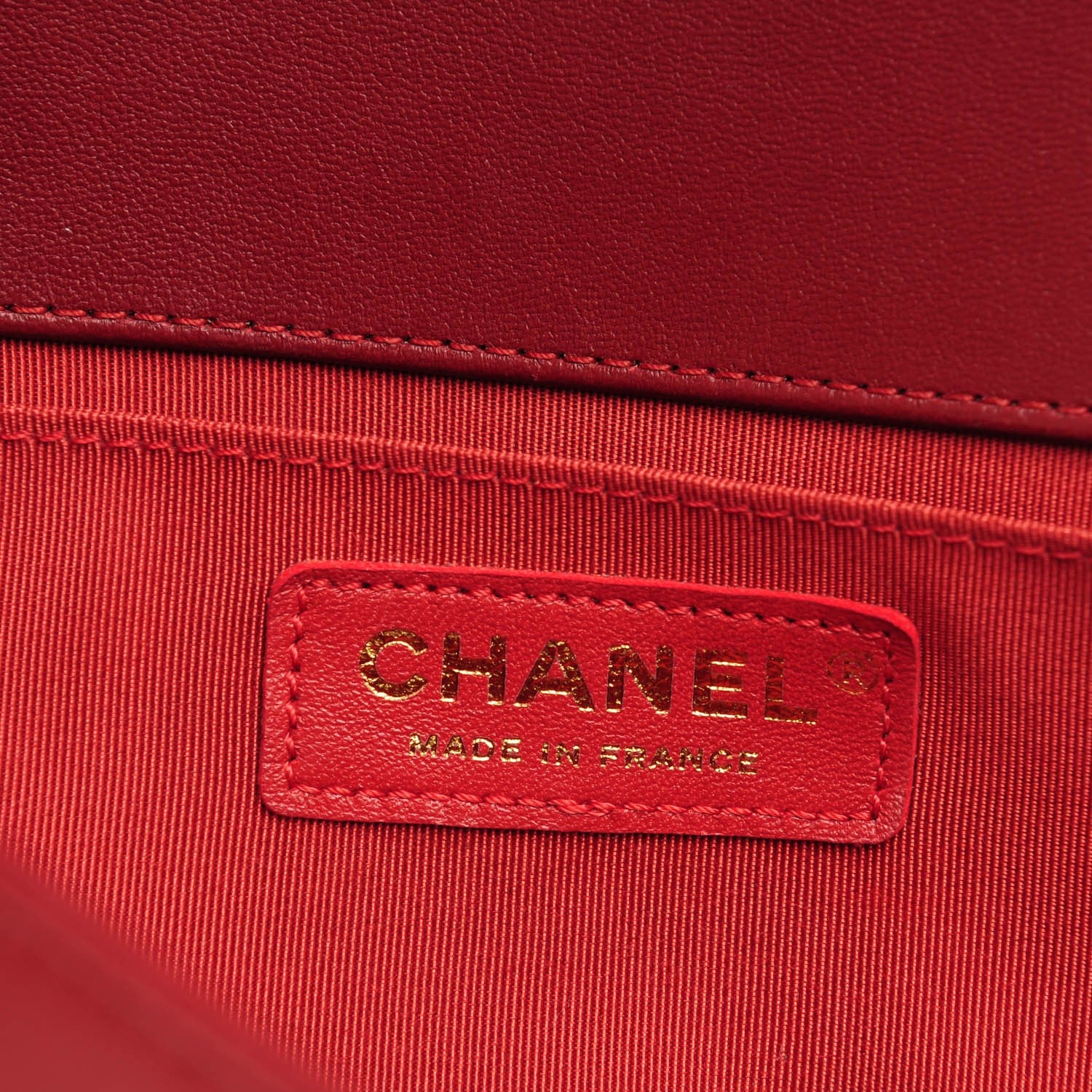 Chanel Lambskin Quilted Medium Boy Flap Dark Red 7 of 9