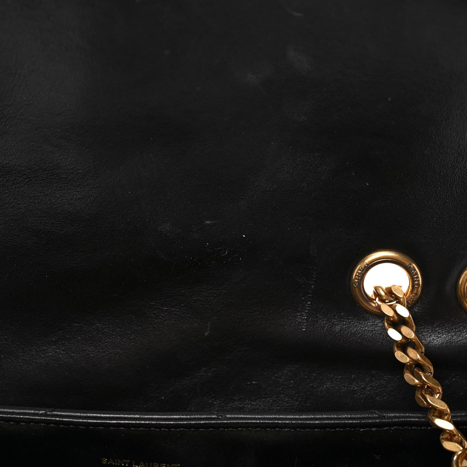 Saint Laurent Calfskin Y Quilted Monogram Medium Loulou Chain Satchel Black 13 of 14