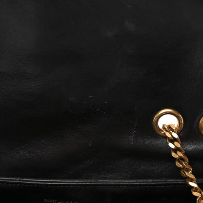 Saint Laurent Calfskin Y Quilted Monogram Medium Loulou Chain Satchel Black 13 of 14