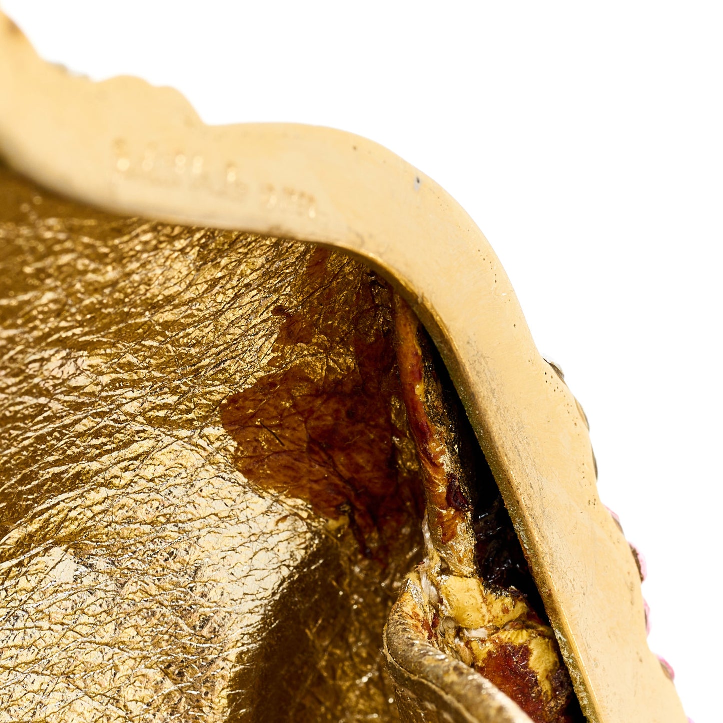 Swarovski Crystal Buddha Minaudiere Clutch Gold