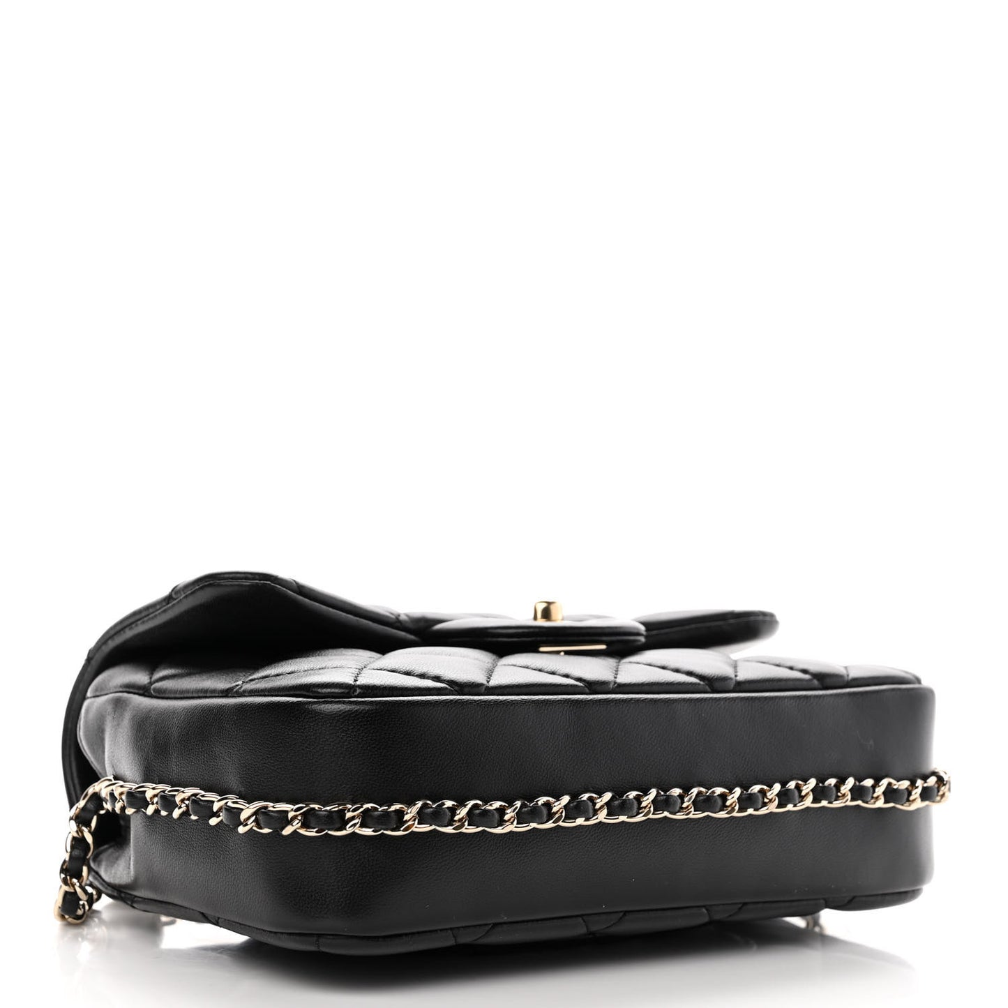 Lambskin Quilted Small My Precious Flap Black