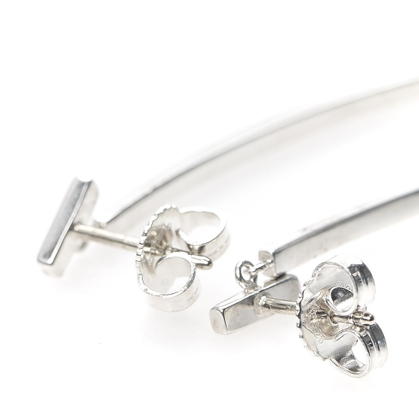 Sterling Silver T Wire Bar Earrings