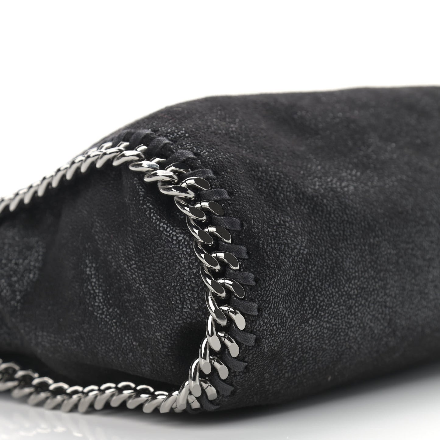 Shaggy Deer Mini Falabella Fold Over Tote Black
