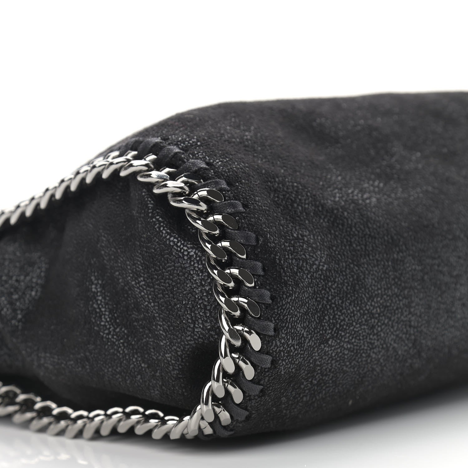 Stella McCartney Shaggy Deer Mini Falabella Fold Over Tote Black 8 of 9