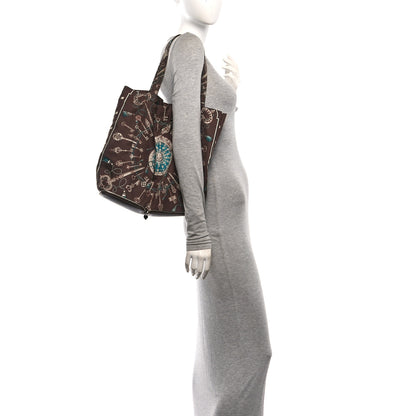 Hermes Buffle Silky Pop Les Cles Shopper Tote Chocolate 2 of 9