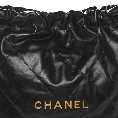 Chanel Shiny Calfskin Quilted Chanel 22 Black 9 of 11