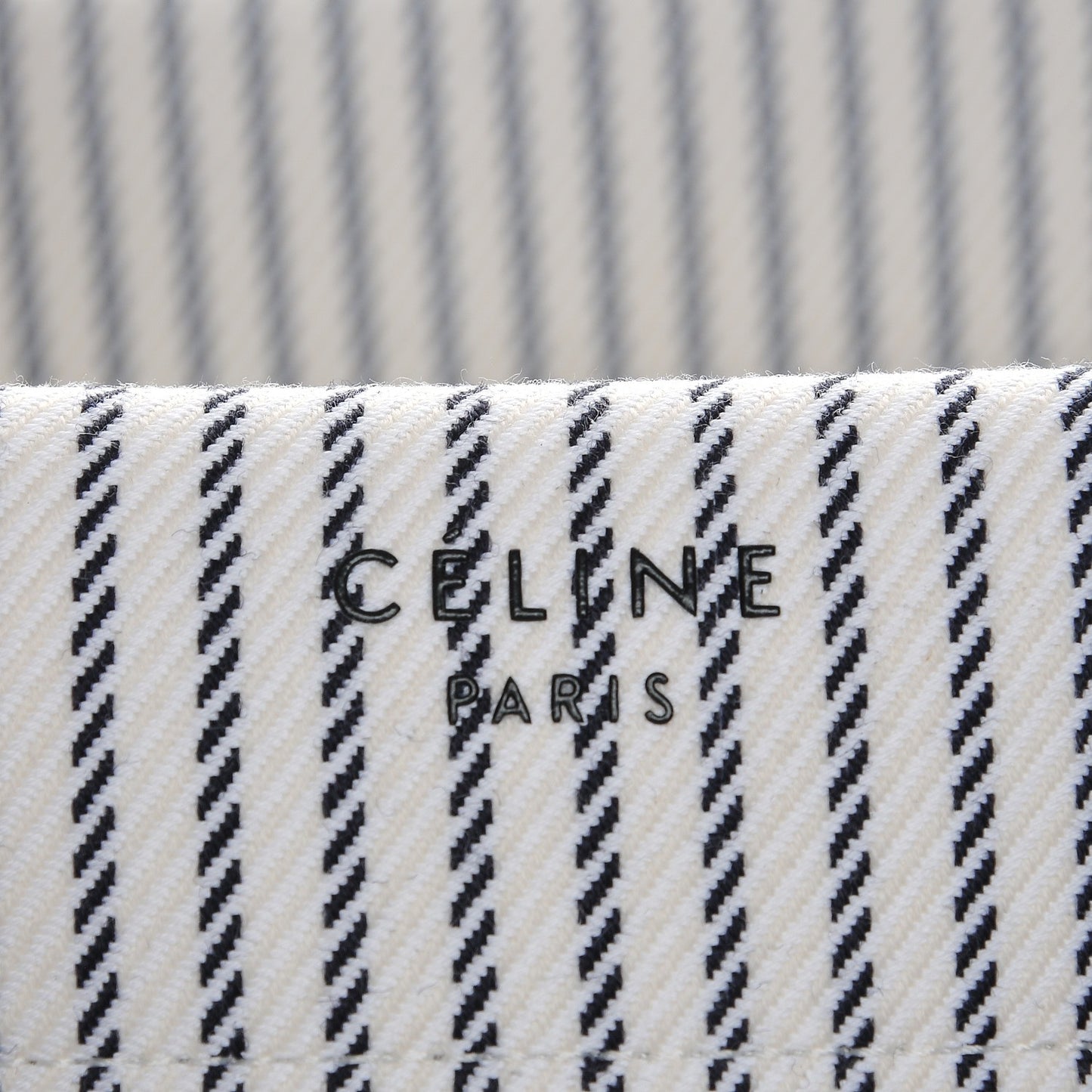 Cotton Canvas Striped Medium Phantom Luggage White Navy