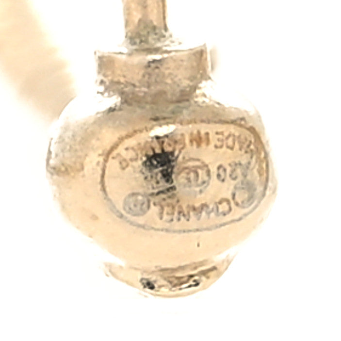 Crystal CC Drop Earrings Pink Grey Gold