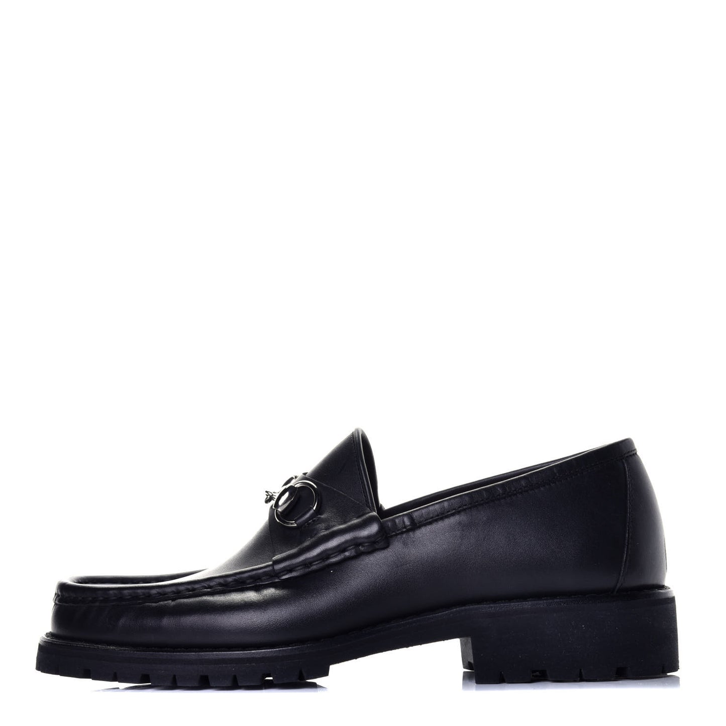 Laredo Calfskin Mens Horsebit Loafers 7.5 Black