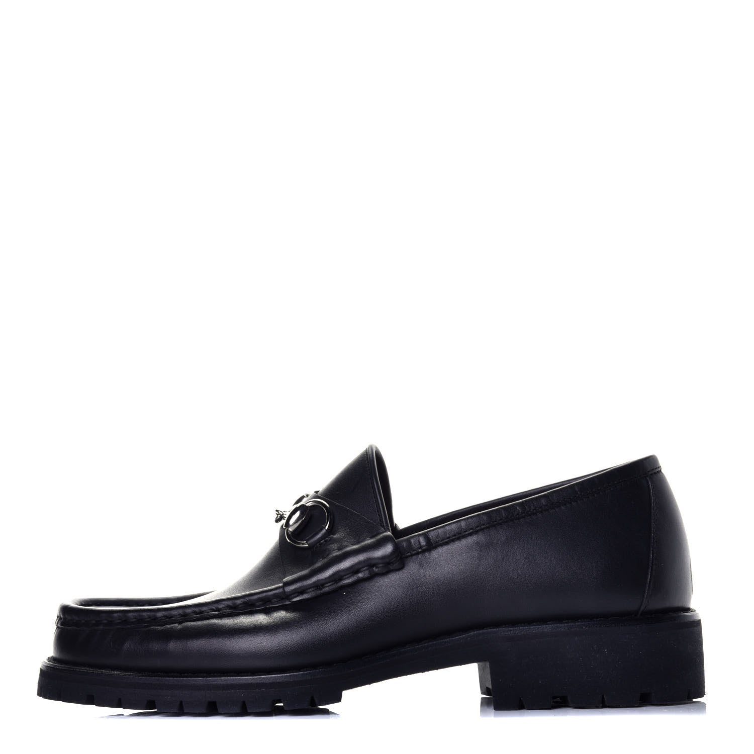 Gucci Laredo Calfskin Mens Horsebit Loafers 7.5 Black 2 of 19