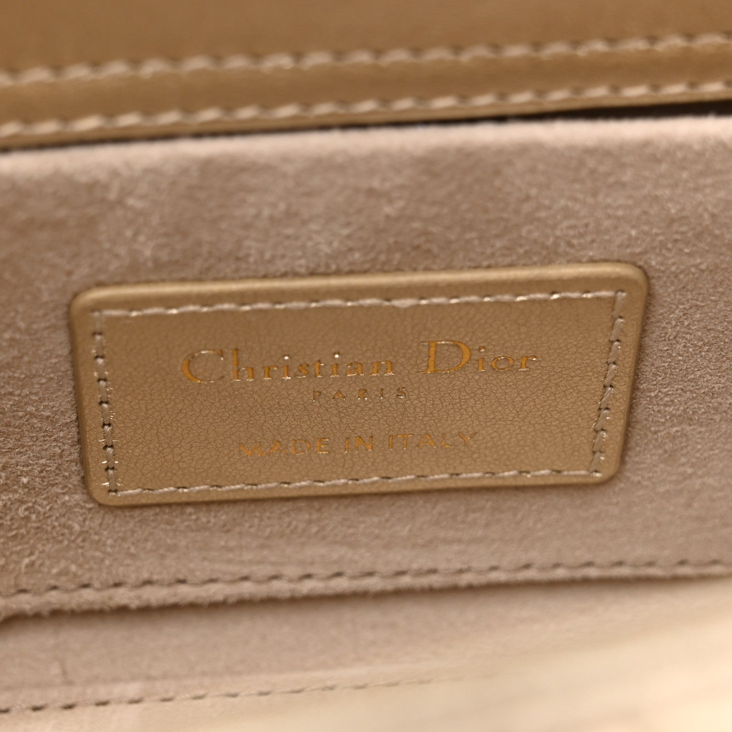 Christian Dior Metallic Lambskin Cannage Small Lady D-Joy Gold 5 of 9