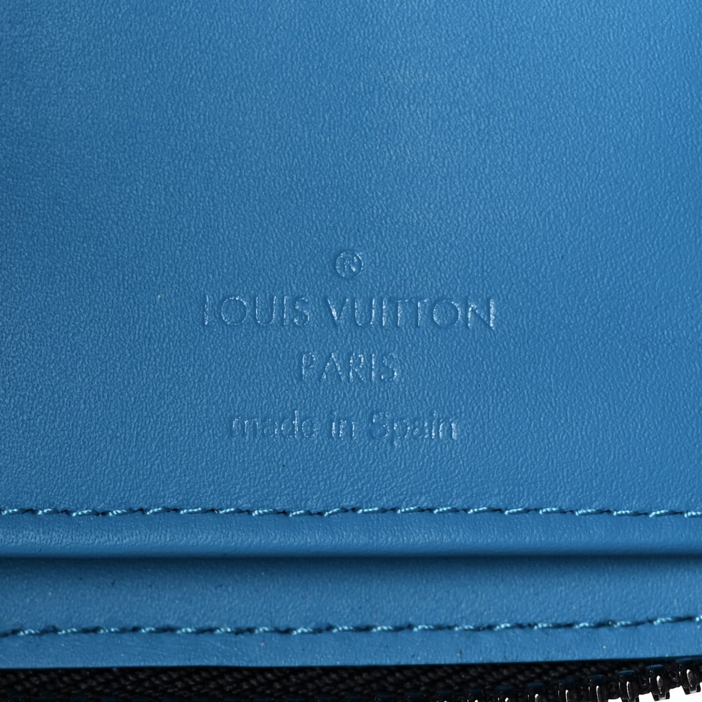 Taurillon Monogram Zippy Vertical Wallet Turquoise