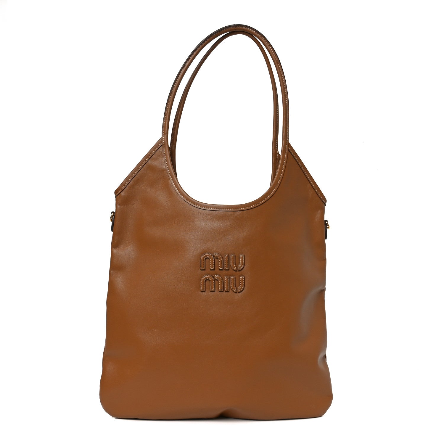 Miu Miu Nappa Ivy Bag Cognac 1 of 9