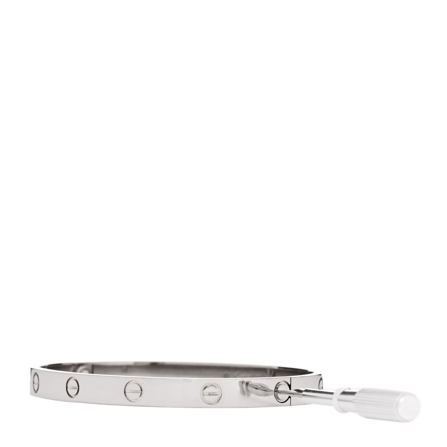 Cartier 18K White Gold LOVE Bracelet 19 3 of 8