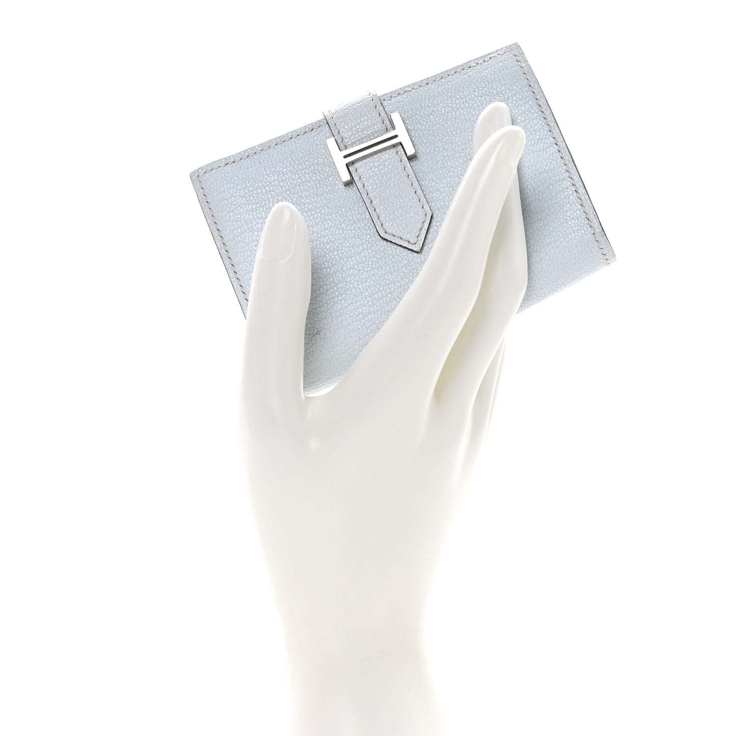Chevre Mysore Bearn Card Holder Wallet Bleu Brume
