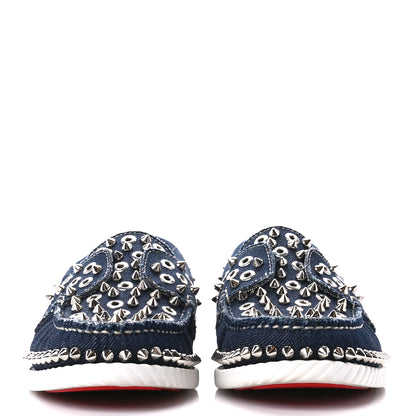 Christian Louboutin Denim Yacht Spikes Loafers 40 Blue 2 of 9
