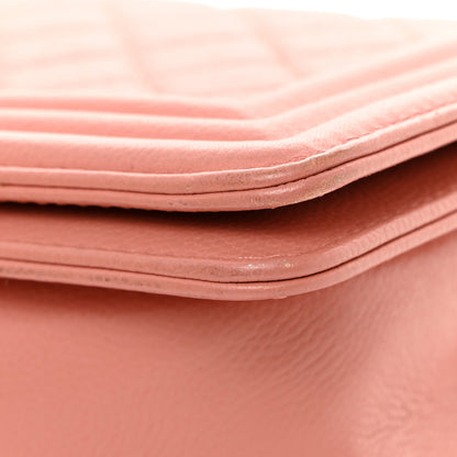 Chanel Caviar Quilted Medium Boy Flap Pink 14 of 15