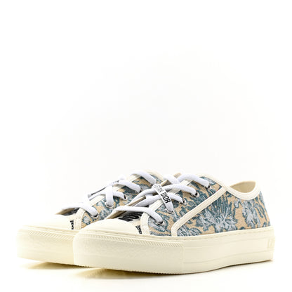 Christian Dior Brocart Lurex Embroidered Walk'N'Dior Low Top Sneakers 36 Canard 3 of 10