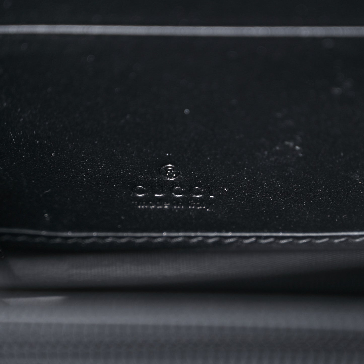 Calfskin Square G Space Zip Around Wallet Black