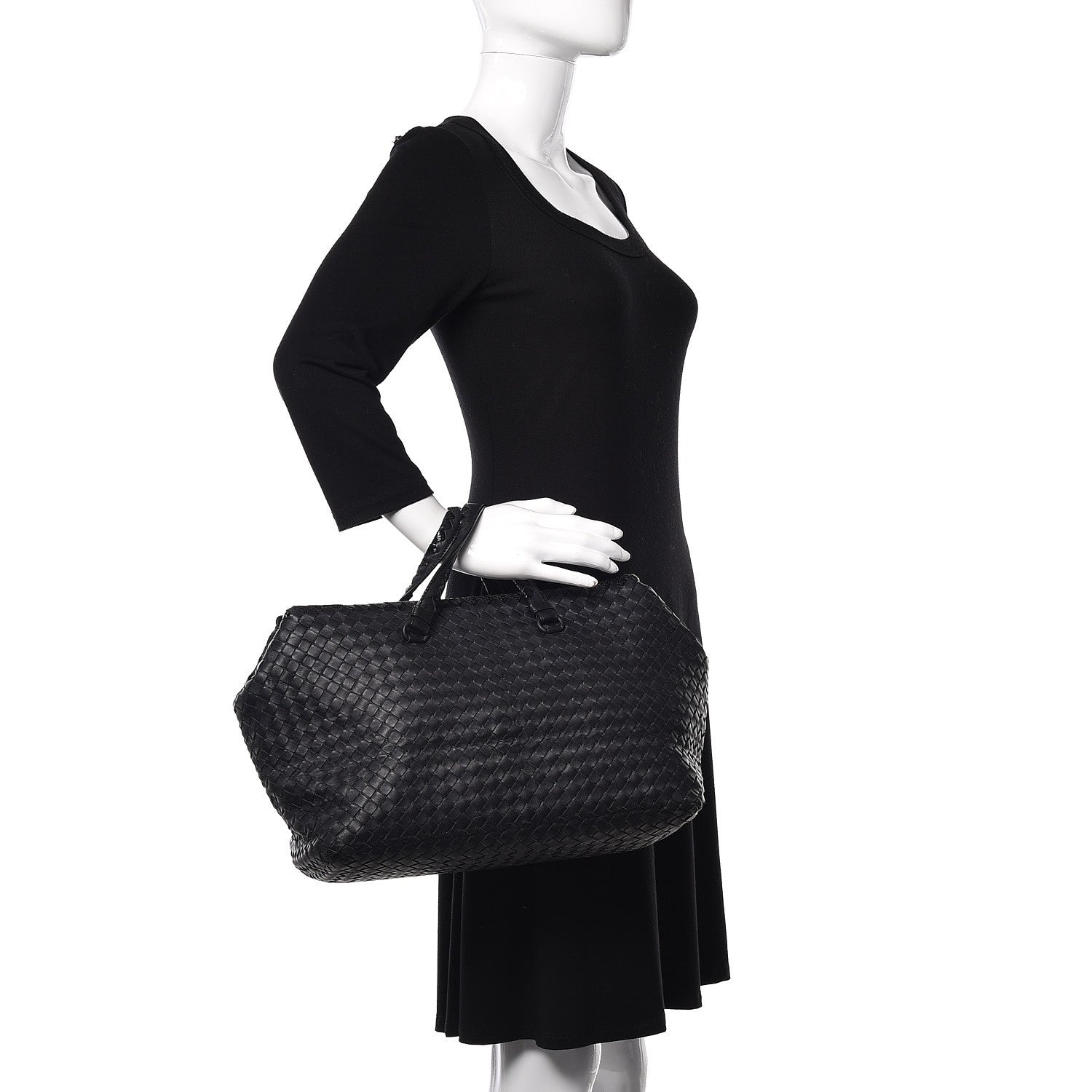 Bottega Veneta Nappa Intrecciato Ayers Brick Tote Black 2 of 9