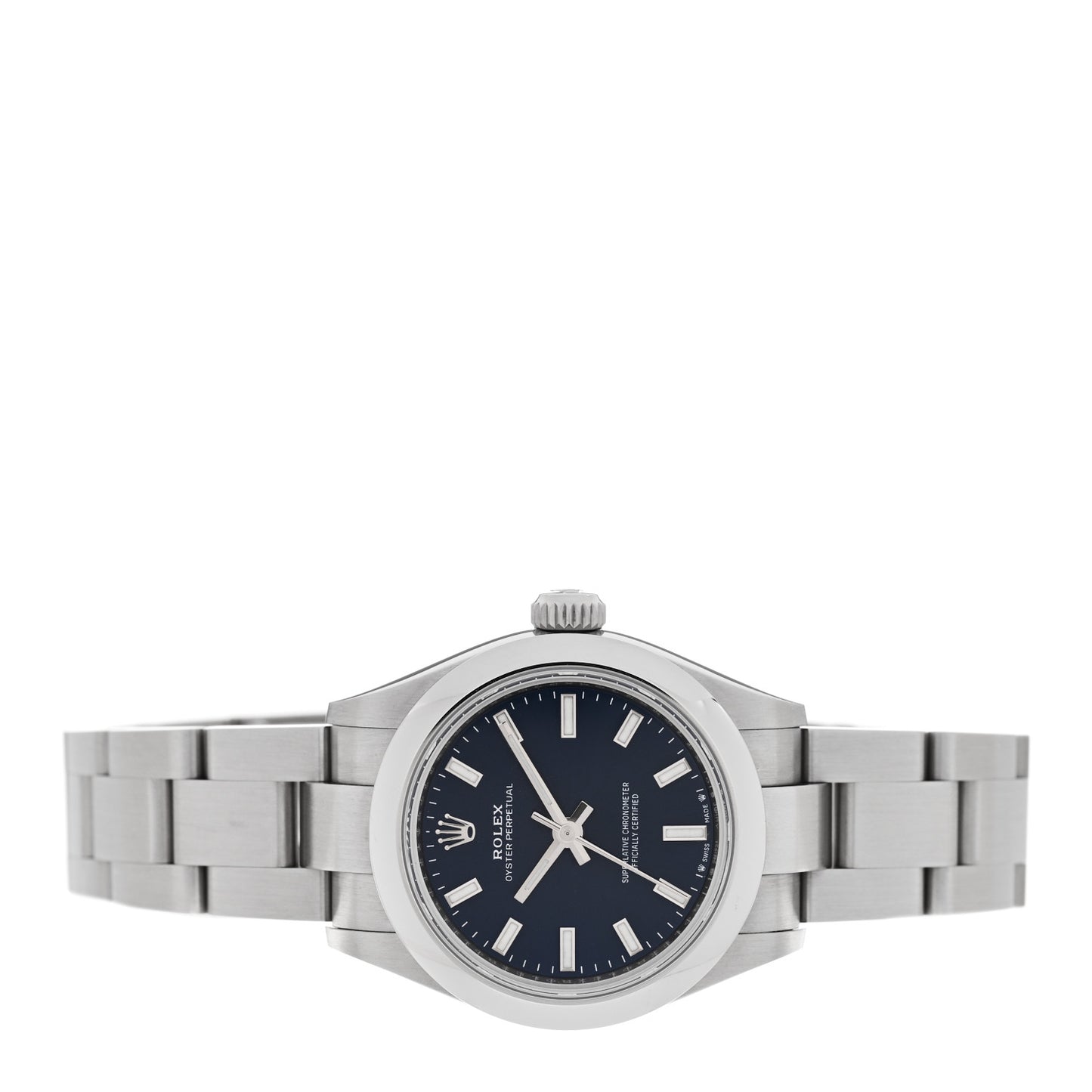 Stainless Steel 28mm Oyster Perpetual Watch Bright Blue 276200