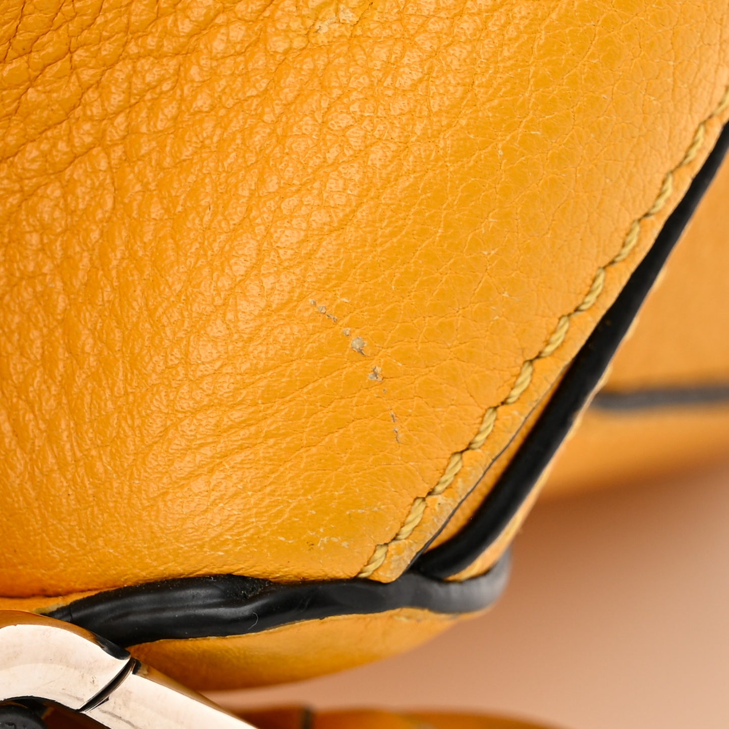 Grained Calfskin Small Puzzle Bag Narcisus Yellow
