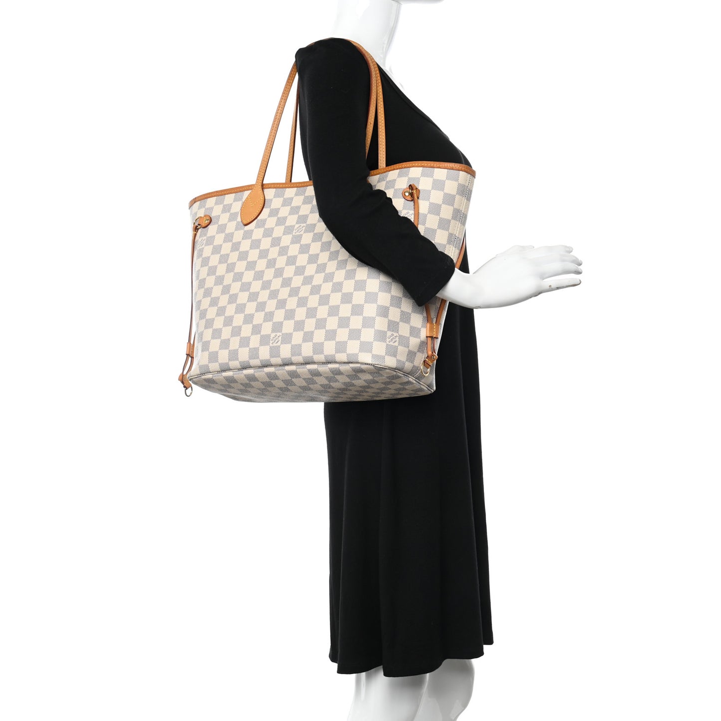 Damier Azur Neo Neverfull MM Rose Ballerine