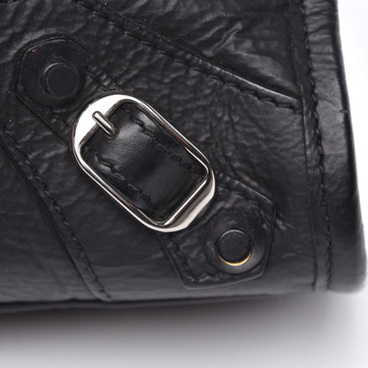 Balenciaga Matte Goatskin Rubber Covered Classic Hardware Mini City Black 9 of 11