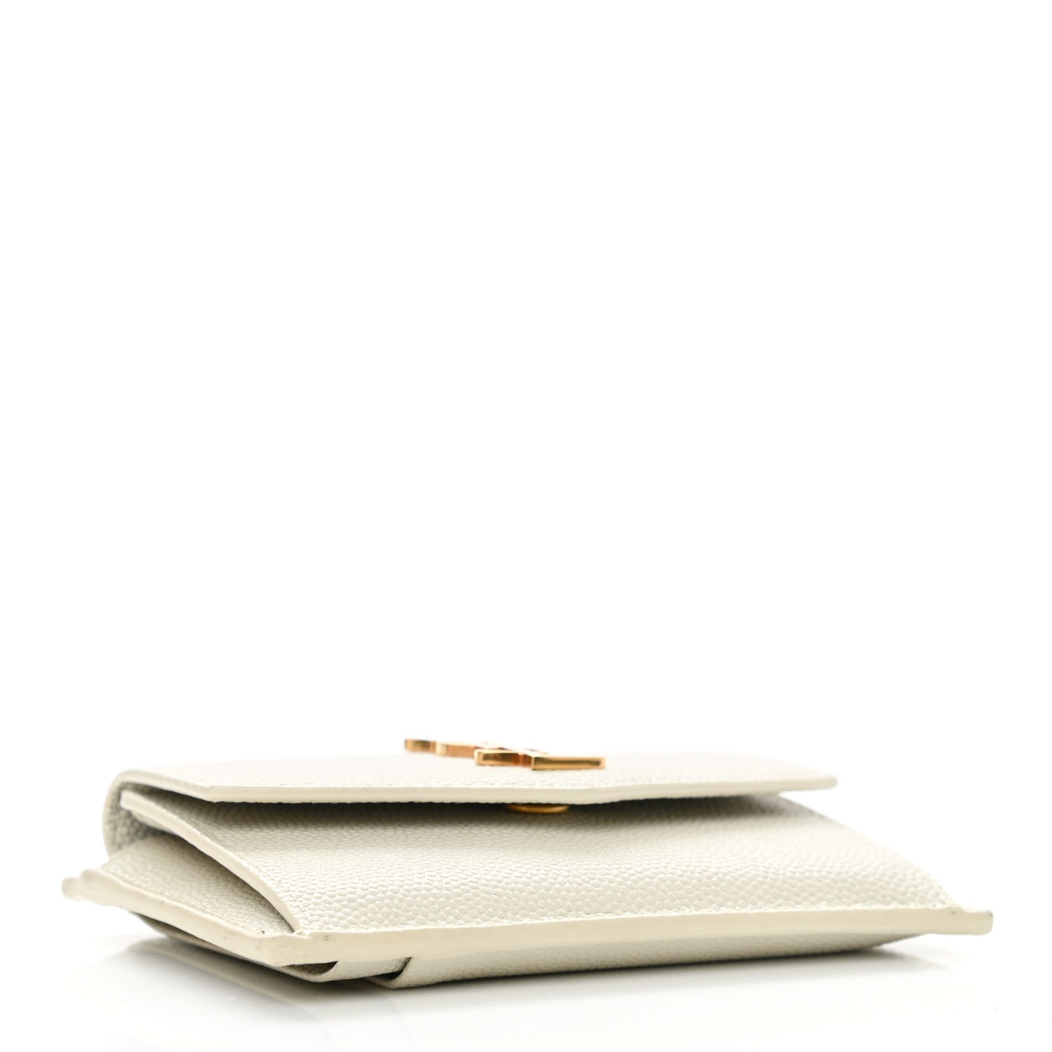 Saint Laurent Grain De Poudre Uptown Monogram Card Case Blanc Vintage 4 of 6