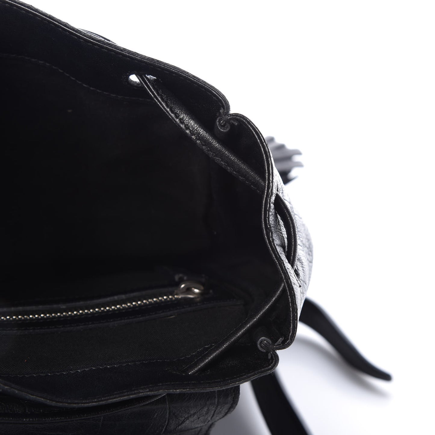 Crocodile Embossed Lambskin Festival Backpack Black
