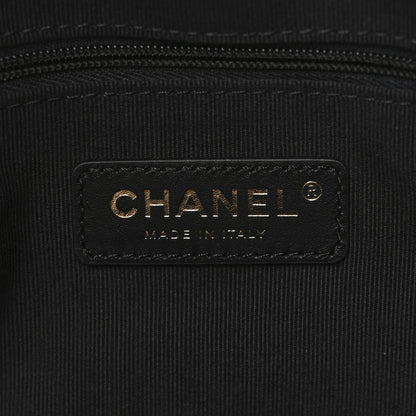 Chanel Suede Calfskin Shiny Lambskin Quilted Small Coco Base Shopping Bag Beige Black 6 of 10