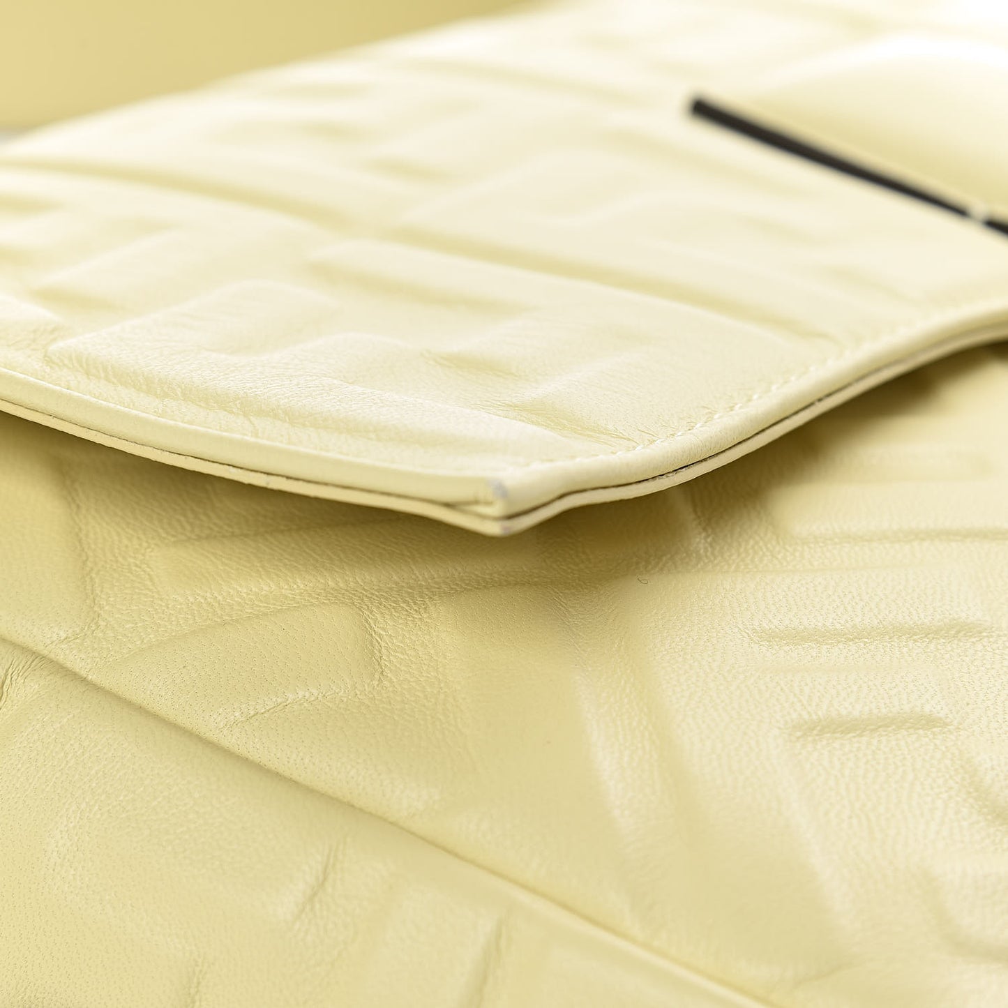 Nappa FF 1974 Embossed Large Baguette Banana