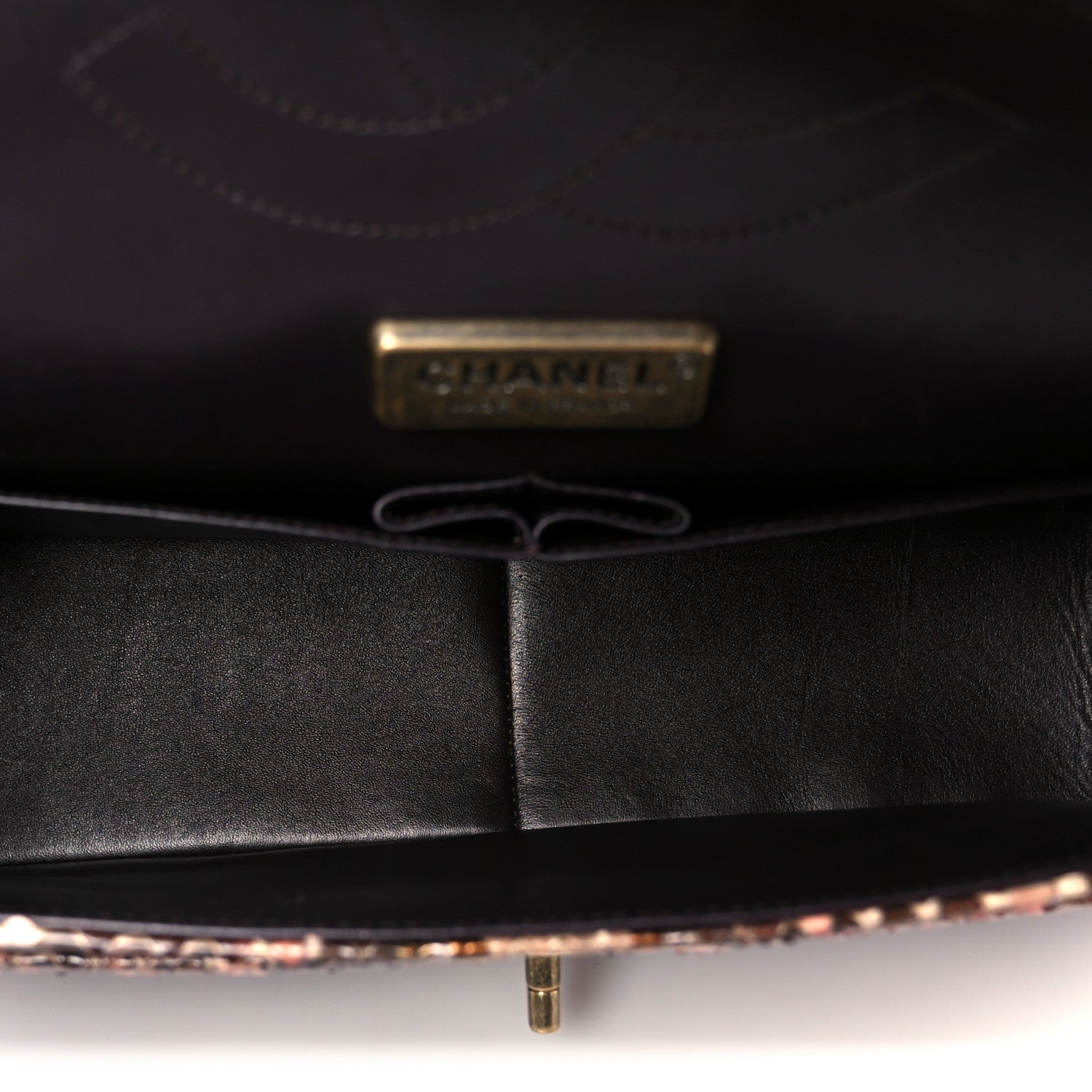 Chanel Snakeskin Jumbo Double Flap Brown Multicolor 5 of 11
