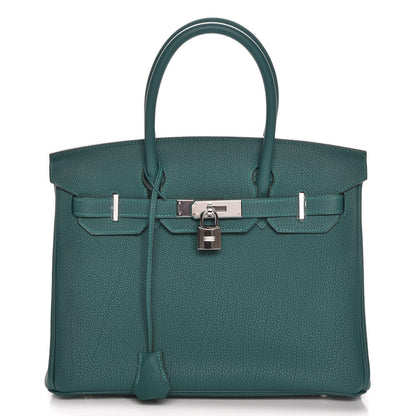 Hermes Togo Birkin 30 Malachite 1 of 32