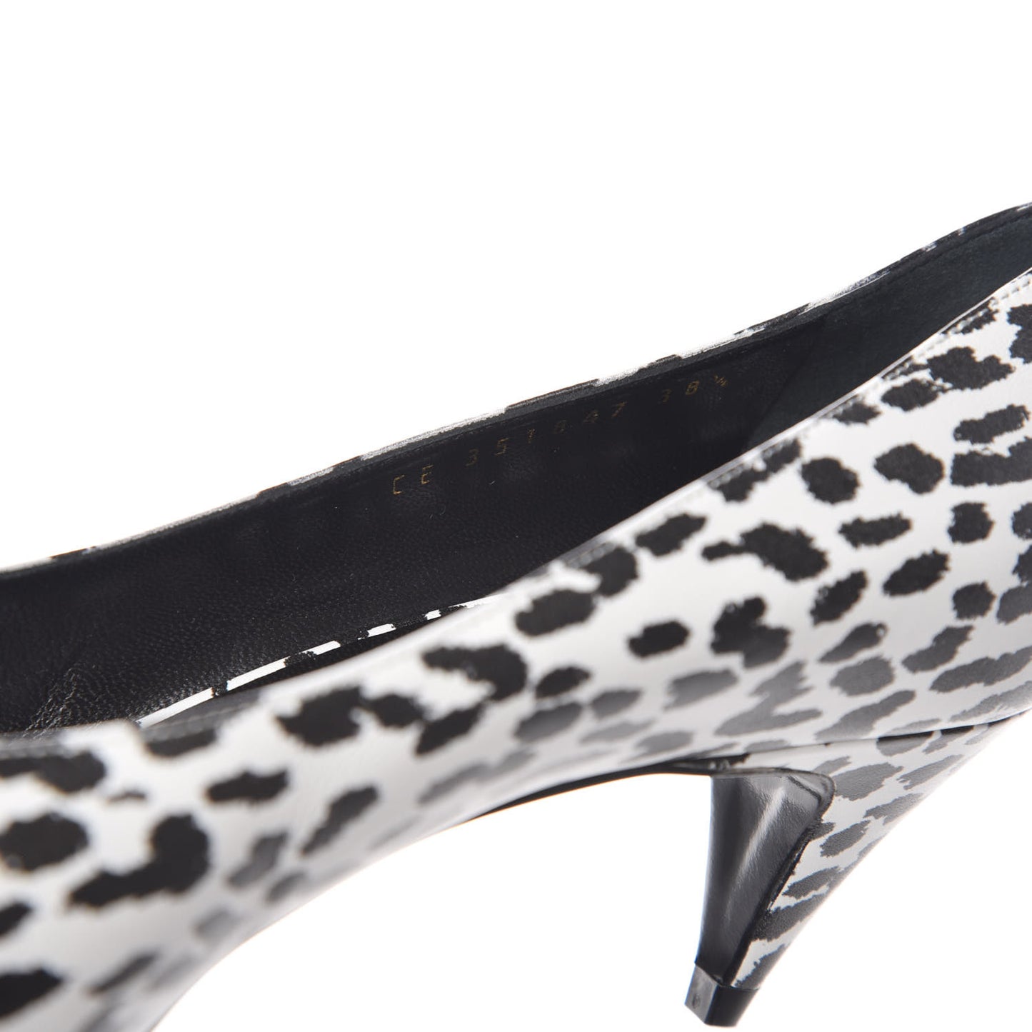 Soft Calfskin Baby Cat Paris 50 Pumps 38.5 Bianco White Black