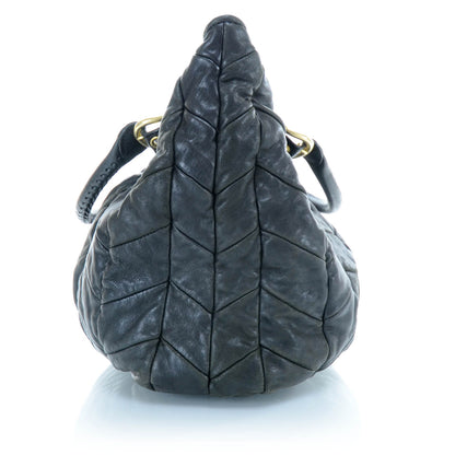 Miu Miu Nappa Leather Large Patchwork Tote Black 7 of 12